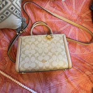 Monogram snake print cross body coach purse